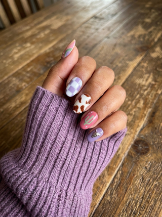 Short Oval Western Press-On Nails