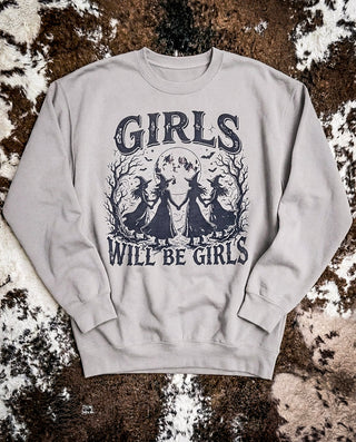Girls Will Be Girls Witch Graphic Tee or Pullover