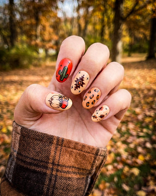 Fall Western Press-On Nails