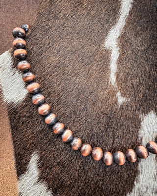 High Country 10mm Copper Pearl Necklace – Jewelry from Bronco Western Supply Co.