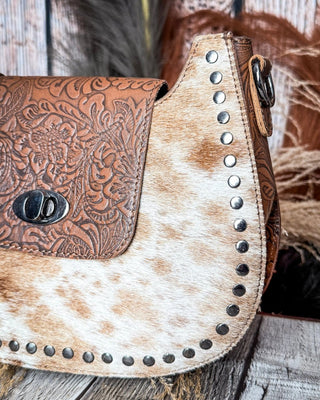 Highland Ridge Leather Bag in Rustic Oak and Winter Mist by Myra Bag – Purses & Wallets from Bronco Western Supply Co.