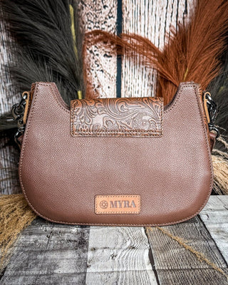 Highland Ridge Leather Bag in Rustic Oak and Winter Mist by Myra Bag – Purses & Wallets from Bronco Western Supply Co.