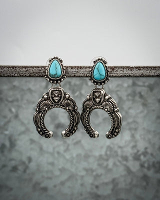 Highmark Squash Blossom Dangle Earrings – Jewelry from Bronco Western Supply Co.