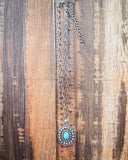 Hobbs Pendant Fashion Necklace - Jewelry - Blue Tortoise - Bronco Western Supply Co.