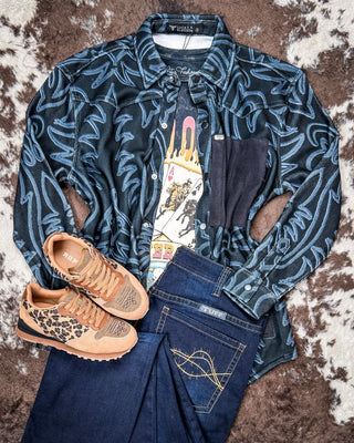 Hollis Boot Stitch Fleece Shacket by Lucky & Blessed – Apparel from Bronco Western Supply Co.