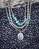Hollis Layered Fashion Necklace - Jewelry - Blue Tortoise - Bronco Western Supply Co.