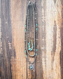 Hollis Layered Fashion Necklace - Jewelry - Blue Tortoise - Bronco Western Supply Co.