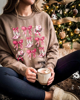 Holly Boots & Bows Graphic Tee or Sweatshirt – Apparel from Bronco Western Supply Co.