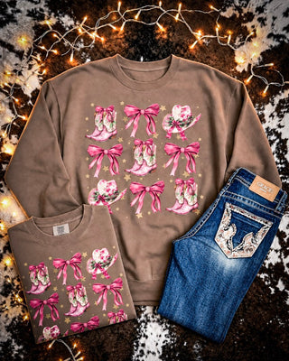 Holly Boots & Bows Graphic Tee or Sweatshirt – Apparel from Bronco Western Supply Co.