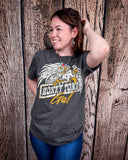 Honky Tonk Eagle Distressed Graphic Tee - Faded Black - Apparel - Country Deep Apparel - Bronco Western Supply Co.