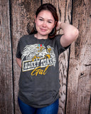 Honky Tonk Eagle Distressed Graphic Tee - Faded Black - Apparel - Country Deep Apparel - Bronco Western Supply Co.
