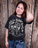 Honky Tonk Gal Vintage Graphic Tee - Black Acid Wash - Apparel - Country Deep Apparel - Bronco Western Supply Co.