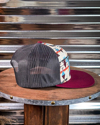 Horizon Hooey Hat - Cream/Maroon – Accessories from Bronco Western Supply Co.