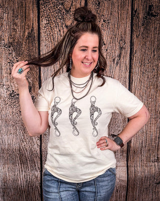 Horse Bits Graphic Tee - Cream – Shirts & Tops from Bronco Western Supply Co.