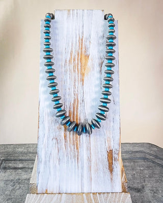 Hot Shot Navajo Style Pearl Fashion Necklace - Silver – Jewelry from Bronco Western Supply Co.
