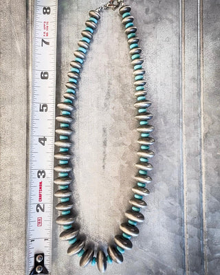Hot Shot Navajo Style Pearl Fashion Necklace - Silver – Jewelry from Bronco Western Supply Co.