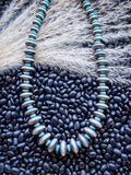 Hot Shot Navajo Style Pearl Fashion Necklace - Silver - Jewelry - Blue Tortoise - Bronco Western Supply Co.