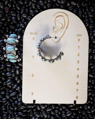 Houston Bubble Stud Hoop Fashion Earring - Silver – Jewelry from Bronco Western Supply Co.