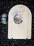 Houston Bubble Stud Hoop Fashion Earring - Silver - Jewelry - Blue Tortoise - Bronco Western Supply Co.