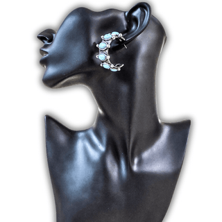 Houston Bubble Stud Hoop Fashion Earring - Silver – Jewelry from Bronco Western Supply Co.