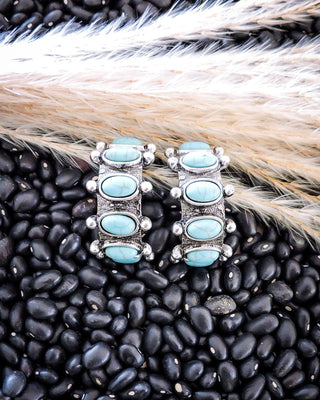 Houston Bubble Stud Hoop Fashion Earring - Silver – Jewelry from Bronco Western Supply Co.