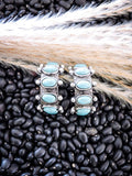 Houston Bubble Stud Hoop Fashion Earring - Silver - Jewelry - Blue Tortoise - Bronco Western Supply Co.