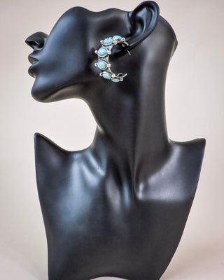 Houston Bubble Stud Hoop Fashion Earring - Silver – Jewelry from Bronco Western Supply Co.