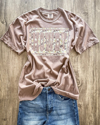 Howdy Camo Graphic Tee – Apparel from Bronco Western Supply Co.