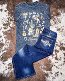 Howdy Hoedown Graphic Tee - Black - Apparel - Lotus Fashion - Bronco Western Supply Co.