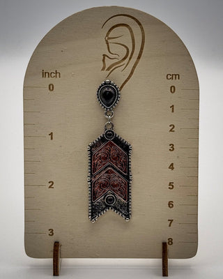 Ironwood Chevron Dangle Earrings in Black Onyx – Jewelry from Bronco Western Supply Co.