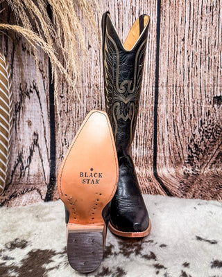 Isabel Black Star Leather Boots - Midnight and Copper – Women's Shoes from Bronco Western Supply Co.