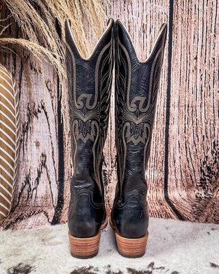Isabel Black Star Leather Boots - Midnight and Copper – Women's Shoes from Bronco Western Supply Co.