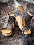 Isabella Tooled Wedges in Chocolate by Very G - Women's Shoes - Very G - Bronco Western Supply Co.