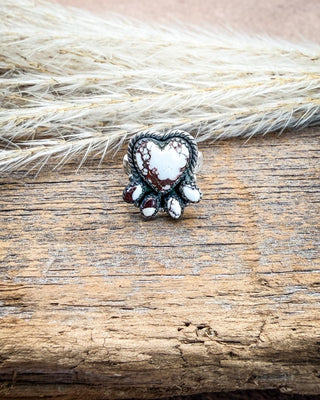 Ivory Crest Wildhorse Magnesite Adjustable Ring – Rings from Bronco Western Supply Co.
