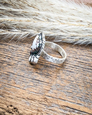 Ivory Crest Wildhorse Magnesite Adjustable Ring – Rings from Bronco Western Supply Co.