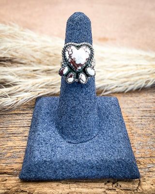 Ivory Crest Wildhorse Magnesite Adjustable Ring – Rings from Bronco Western Supply Co.