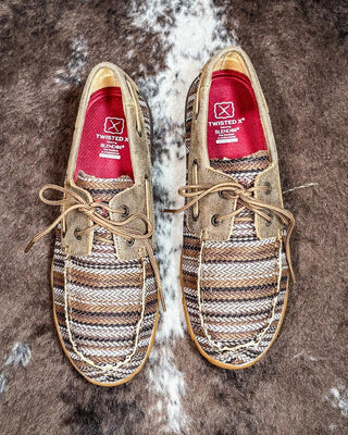 Jamie Twisted X Boat Shoe Driving Moc - Multi & Bomber – Women's Shoes from Bronco Western Supply Co.