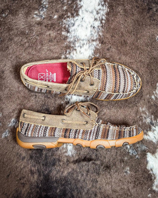 Jamie Twisted X Boat Shoe Driving Moc - Multi & Bomber – Women's Shoes from Bronco Western Supply Co.