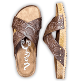 Jaycee Sandal in Brown by Very G - Women's Shoes - Very G - Bronco Western Supply Co.