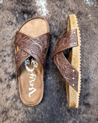 Jaycee Sandal in Brown by Very G – Women's Shoes from Bronco Western Supply Co.