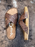 Jaycee Sandal in Brown by Very G - Women's Shoes - Very G - Bronco Western Supply Co.