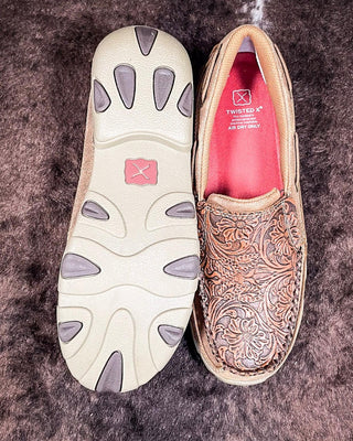 Jenna Twisted X Slip - On Driving Moc - Bomber & Tooled – Women's Shoes from Bronco Western Supply Co.