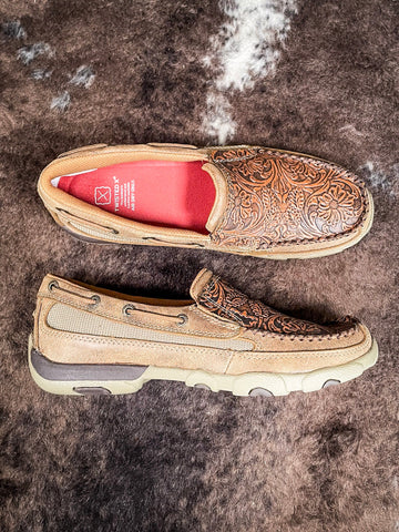 Jenna Twisted X Slip - On Driving Moc - Bomber & Tooled - Women's Shoes - Twisted X - Bronco Western Supply Co.