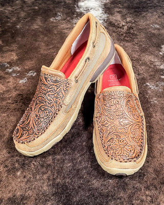 Jenna Twisted X Slip - On Driving Moc - Bomber & Tooled – Women's Shoes from Bronco Western Supply Co.