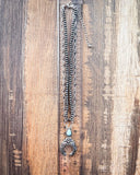 Jericho Layered Squash Blossom Fashion Necklace - Jewelry - Blue Tortoise - Bronco Western Supply Co.