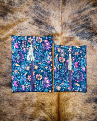 Jewel Printed Velvet Makeup Bag by Makeup Junkie Bags – Accessories from Bronco Western Supply Co.