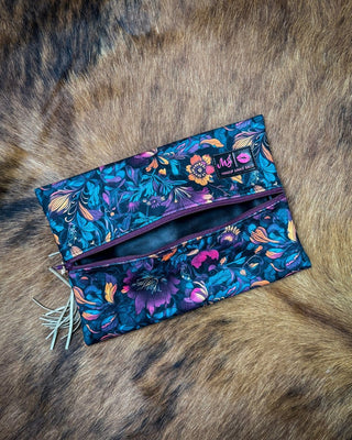 Jewel Printed Velvet Makeup Bag by Makeup Junkie Bags – Accessories from Bronco Western Supply Co.