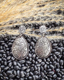 Jodie Dangle Fashion Earrings - Silver - Jewelry - Blue Tortoise - Bronco Western Supply Co.