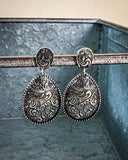 Jodie Dangle Fashion Earrings - Silver - Jewelry - Blue Tortoise - Bronco Western Supply Co.