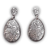 Jodie Dangle Fashion Earrings - Silver - Jewelry - Blue Tortoise - Bronco Western Supply Co.